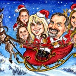 christmas card caricature by rafael diez cartoon you caricatures